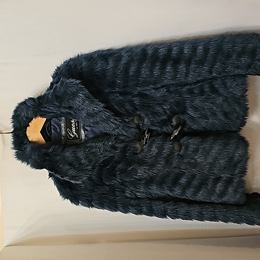 Guess Faux Fur Shag Coat